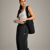Foundations Cosy Oversized Straight Leg Joggers | Soft Black