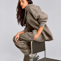 Foundations Cosy Oversized Zip Through Hoodie | Minky