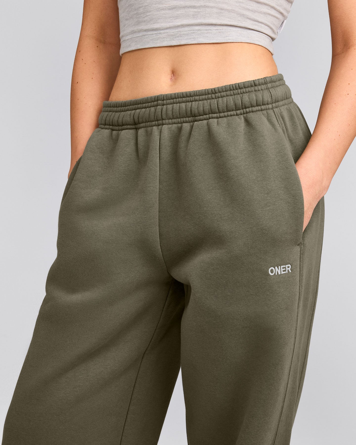 Foundations Cosy Straight Leg Sweatpants | Alpine Green