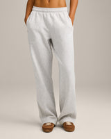 Foundations Cosy Straight Leg Joggers | Light Grey Marl