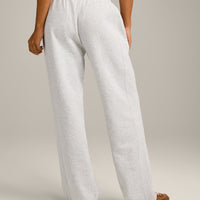 Foundations Cosy Straight Leg Joggers | Light Grey Marl