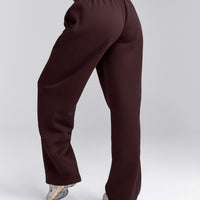 Foundations Cosy Straight Leg Sweatpants | Plum Brown
