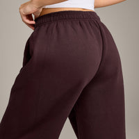 Foundations Cosy Straight Leg Joggers | Plum Brown