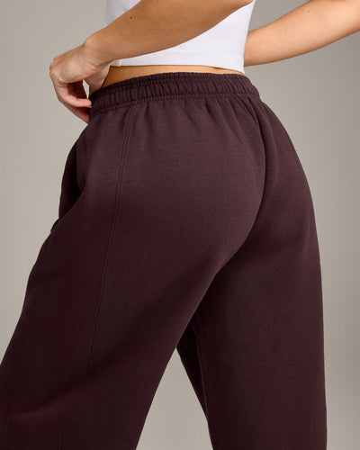 Foundations Cosy Straight Leg Joggers | Plum Brown