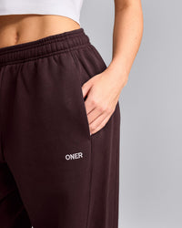 Foundations Cosy Straight Leg Sweatpants | Plum Brown