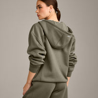 Foundations Cosy Zip Through Hoodie | Alpine Green