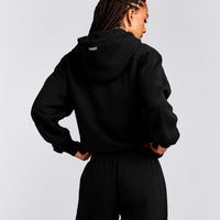 Foundations Cosy Zip Through Hoodie | Black