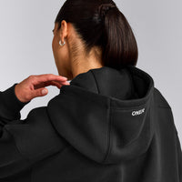 Foundations Cosy Zip Through Hoodie | Soft Black