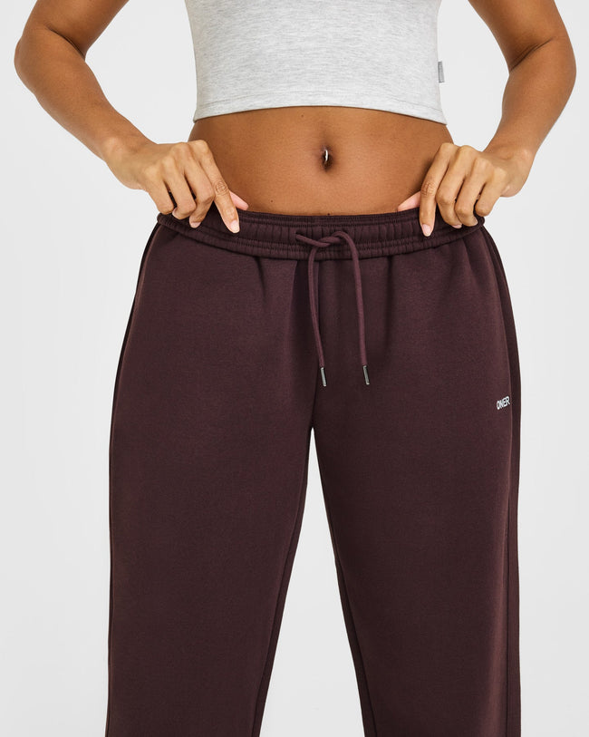 Foundations Joggers with Grey Logo | Plum Brown