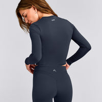 Mellow™ Motion Crew Neck Long Sleeve Mid Top | True Blue