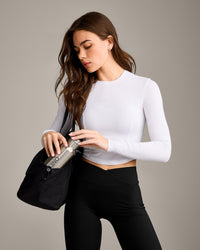 Mellow™ Motion Crew Neck Long Sleeve Mid Top | White