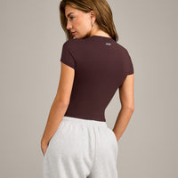 Mellow™ Motion Crew Neck Top | Plum Brown