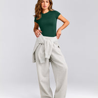 Mellow™ Motion Crew Neck Top | Racing Green