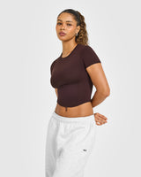 Mellow™ Soft Mid Short Sleeve T-Shirt | Plum Brown