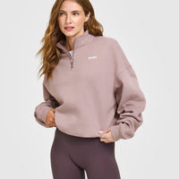 Mid Weight 1/4 Zip Sweatshirt | Dusty Purple