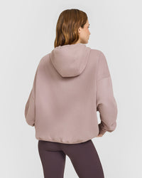Mid Weight Relaxed Hoodie | Dusty Purple