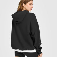 Mid Weight Relaxed Hoodie | Soft Black