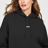 Mid Weight Relaxed Hoodie | Soft Black