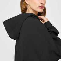 Mid Weight Relaxed Hoodie | Soft Black
