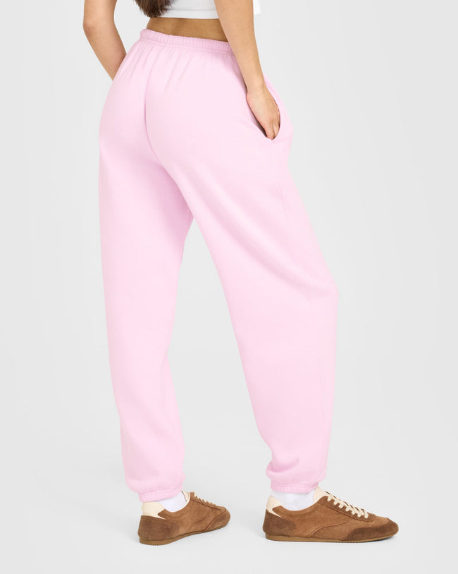 Mid Weight Relaxed Joggers | Chalk Pink