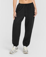 Mid Weight Relaxed Joggers | Soft Black