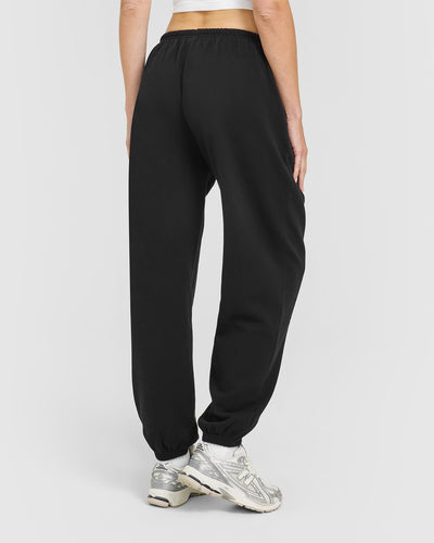 Mid Weight Relaxed Joggers | Soft Black