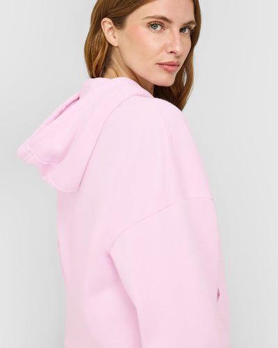 Mid Weight Relaxed Zip Through Hoodie | Chalk Pink