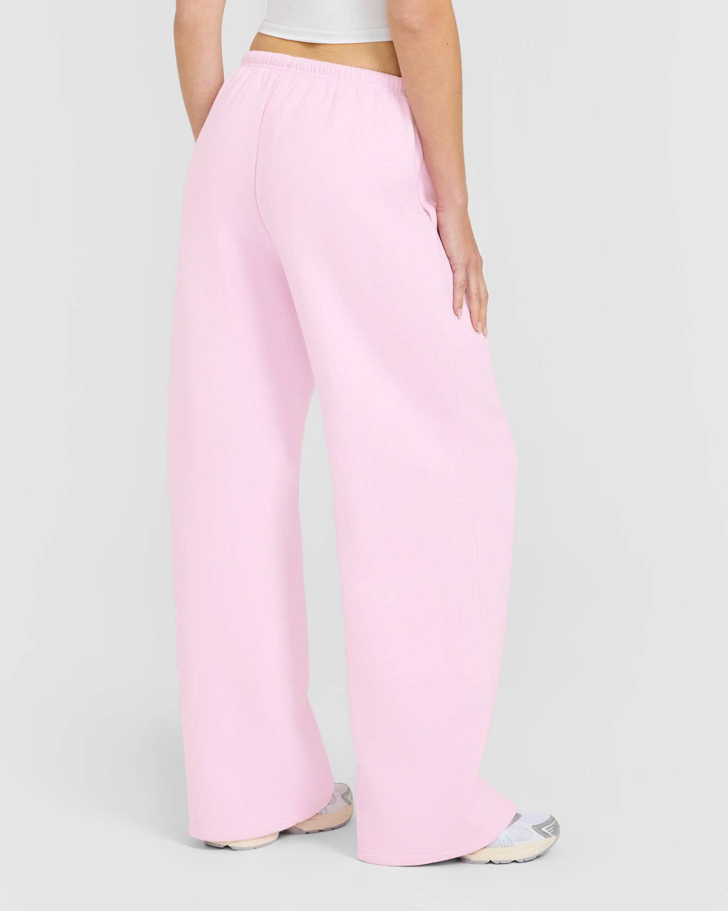 Mid Weight Relaxed Straight Leg Joggers | Chalk Pink