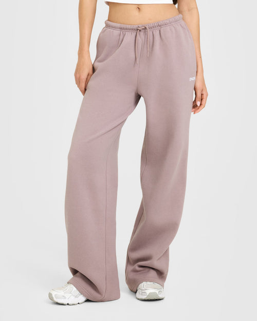 Mid Weight Relaxed Straight Leg Joggers | Dusty Purple
