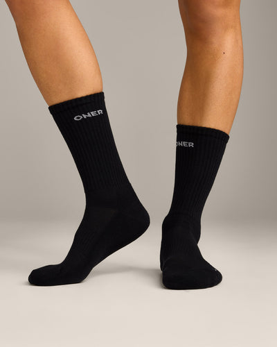 Oner Long Crew Socks 1 Pack | Black