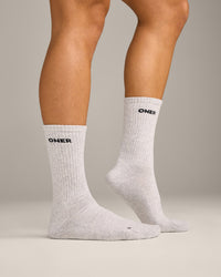 Oner Long Crew Socks 1 Pack | Grey Marl