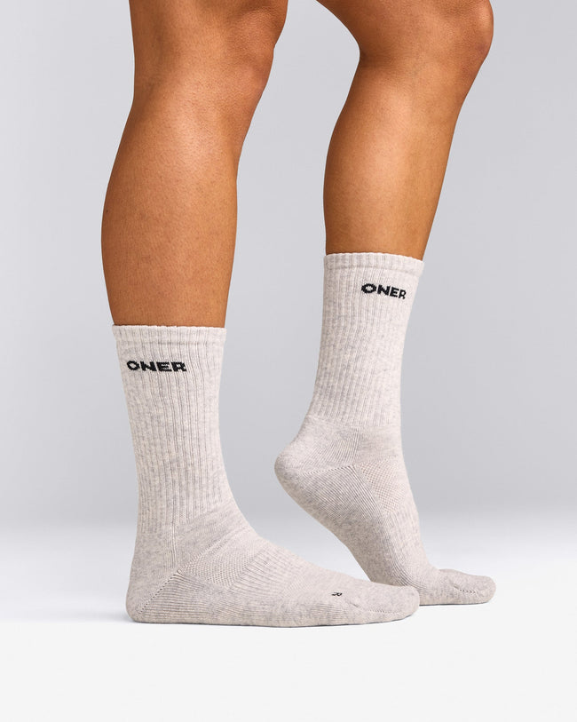 Oner Long Crew Socks 1 Pack | Gray Marl
