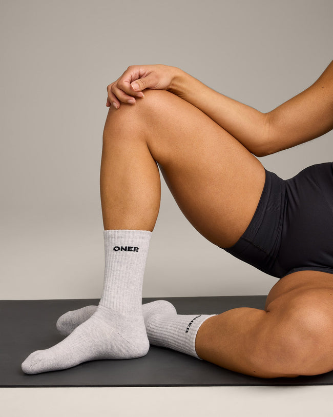 Oner Long Crew Socks 1 Pack | Grey Marl