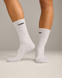 Oner Long Crew Socks 1 Pack | Grey Marl