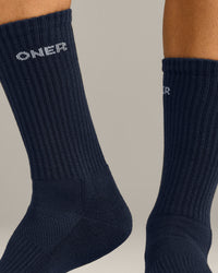 Oner Long Crew Socks 1 Pack | True Blue