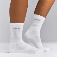 Long Crew Socks 1 Pack | White
