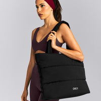 Quilted Tote Bag New Branding | Black