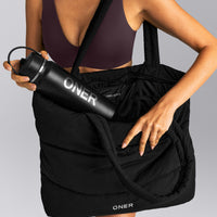 Quilted Tote Bag New Branding | Black
