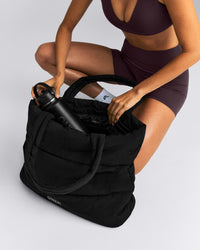 Quilted Tote Bag New Branding | Black