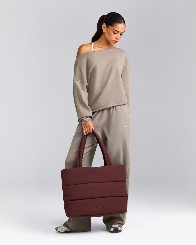Cotton Vintage Lounge Off-The-Shoulder Sweatshirt | Washed Minky