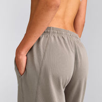 Cotton Vintage Lounge Wide Leg Joggers | Washed Minky