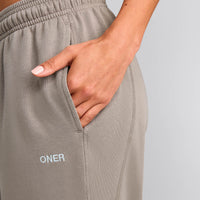 Cotton Vintage Lounge Wide Leg Joggers | Washed Minky