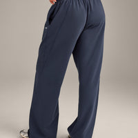 Raw Cut Lounge Wide Leg Joggers | Washed True Blue