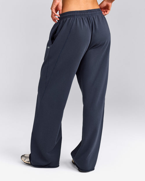 Cotton Vintage Lounge Wide Leg Sweatpants | Washed True Blue
