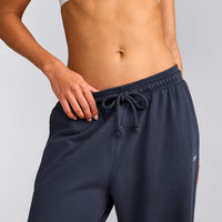 Cotton Vintage Lounge Wide Leg Joggers | Washed True Blue