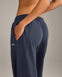 Raw Cut Lounge Wide Leg Joggers | Washed True Blue