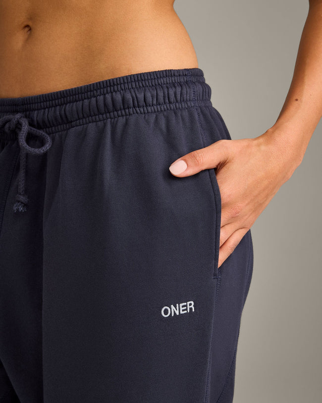 Raw Cut Lounge Wide Leg Joggers | Washed True Blue