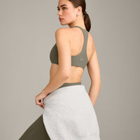 SoftMotion™ Bralette with Grey Logo | Alpine Green