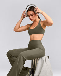 SoftMotion™ Bralette with Grey Logo | Alpine Green