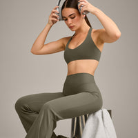 SoftMotion™ Bralette with Grey Logo | Alpine Green